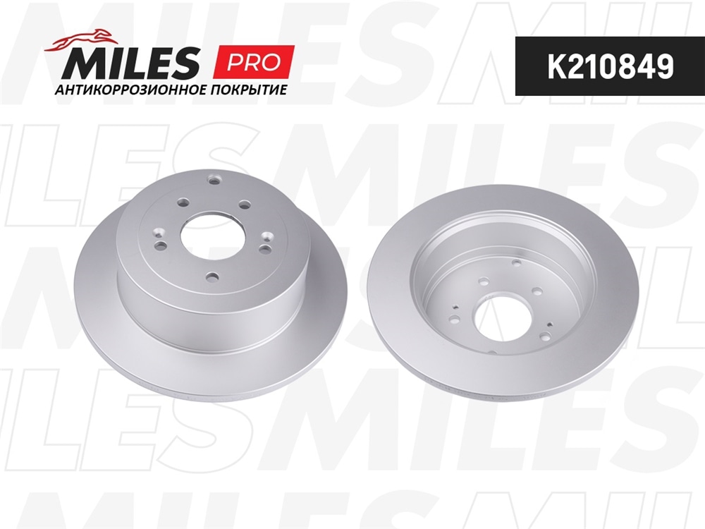 MILES K210849 Диск тормозной HYUNDAI SANTA FE 06- зад. D 302мм. (с покрытием) PRO