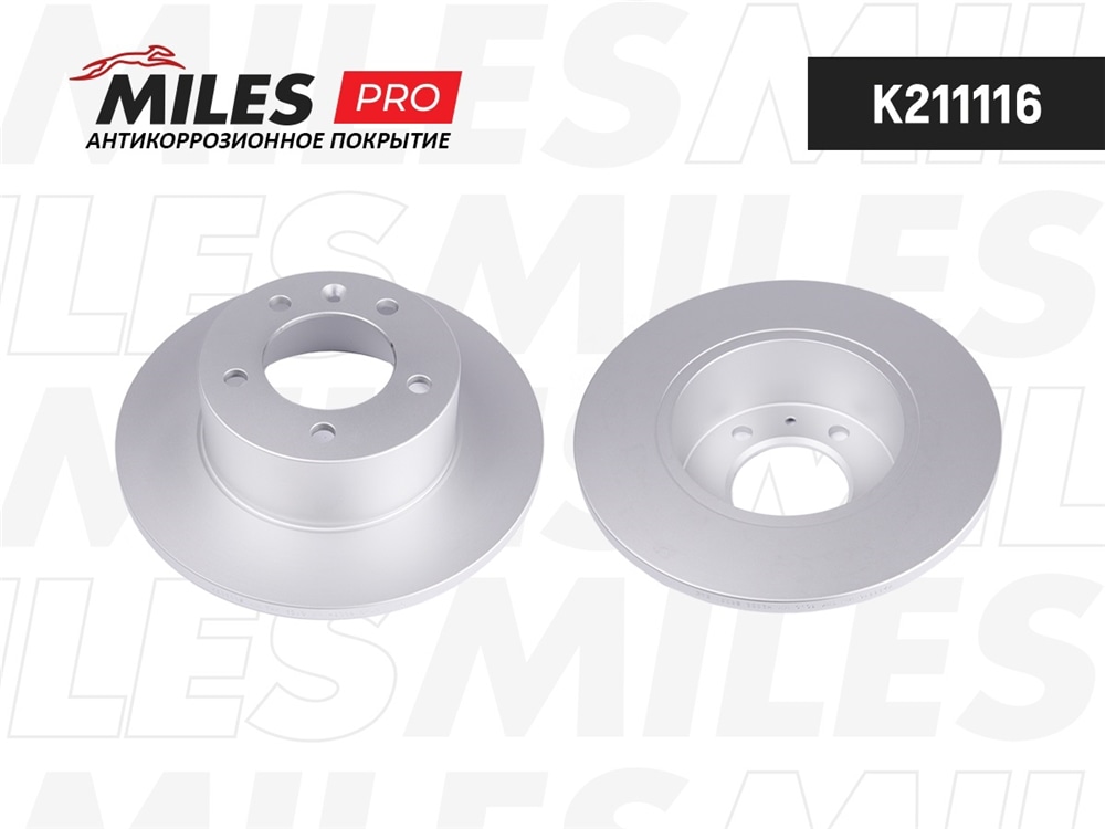 MILES K211116 Диск тормозной задний (серия PRO с антикоррозионным покрытием) D305мм. RENAULT MASTER III/OPEL MOVANO 10- (TRW DF6120) K211116