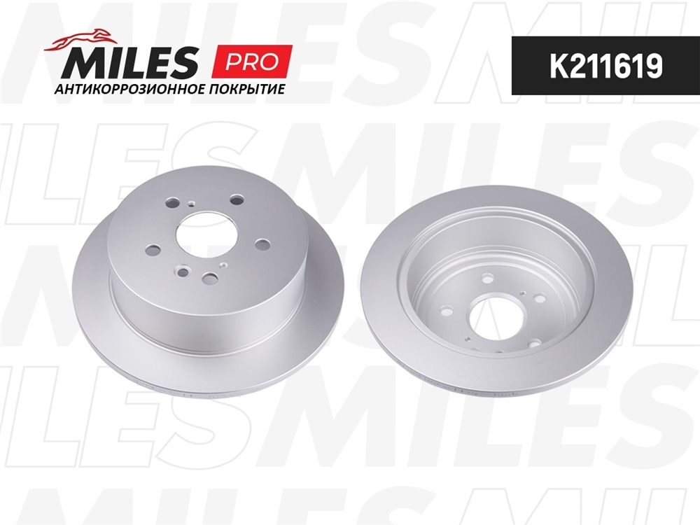 MILES K211619 Диск тормозной LEXUS RX300/RX330/RX350/RX400H зад. (с покрытием) PRO