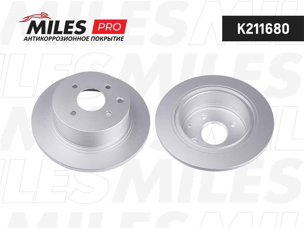 MILES K211680 Диск тормозной задний (серия PRO с антикоррозионным покрытием) D292мм. NISSAN TIIDA 07- (TRW DF6317) K211680