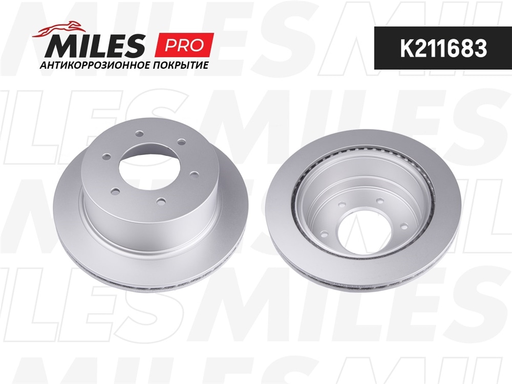 MILES K211683 Диск тормозной MITSUBISHI PAJERO SPORT 08- зад.вент.D 315мм. (с покрытием) PRO