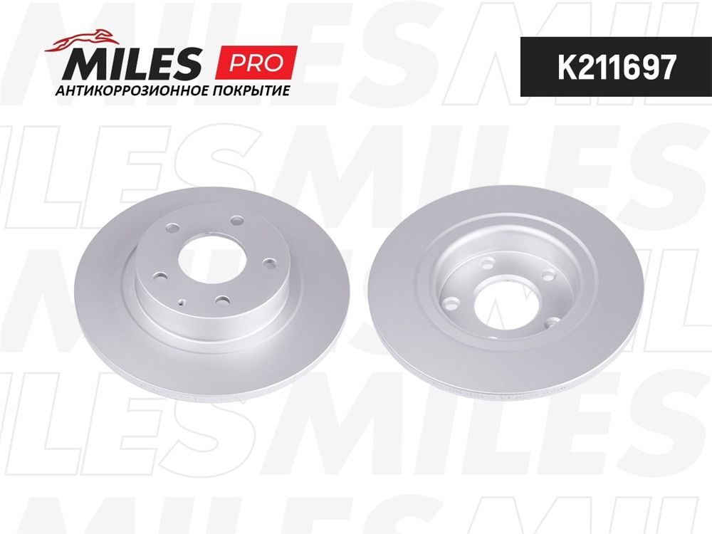 MILES K211697 Диск тормозной MAZDA 6 12- зад. (с покрытием) PRO