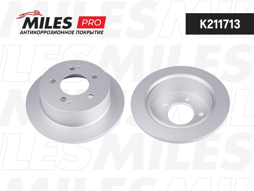 MILES K211713 Диск тормозной SSANGYONG ACTYON/KYRON/REXTON II 06- зад. (с покрытием) PRO