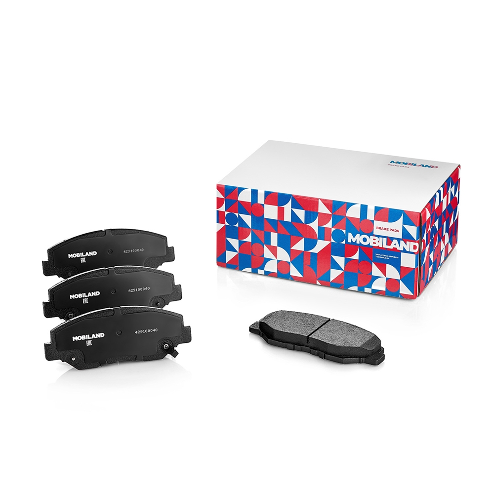 MOBILAND 429100040 Колодки тормозные дисковые передние (4 шт.) с п/шум. пласт. HONDA CR-V II (RD ) [звук. датч.]