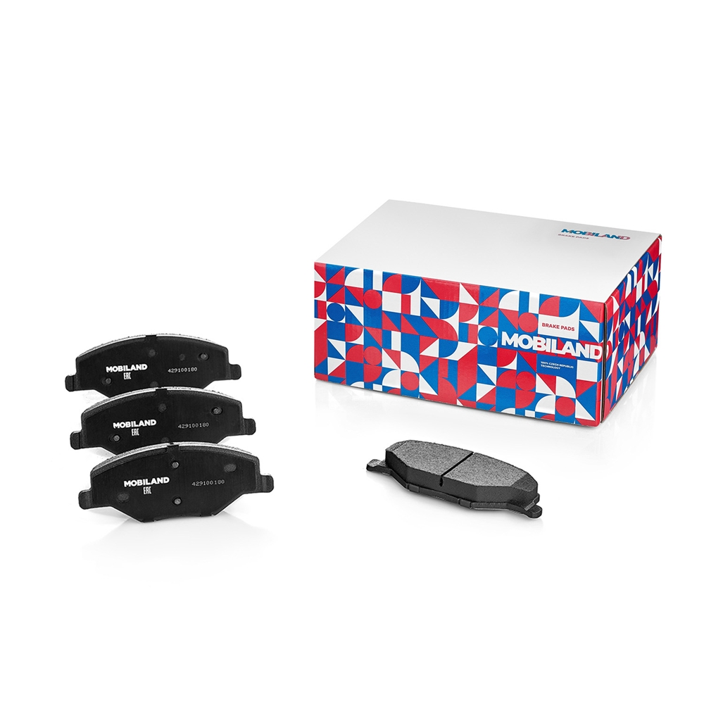 MOBILAND 429100180 Колодки тормозные дисковые передние (4 шт.) с п/шум. пласт. VW POLO V седан (602, 604, 612, 614), SK