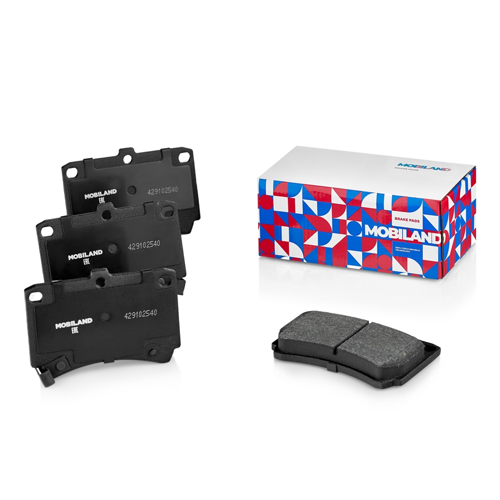 MOBILAND 429102540 Колодки тормозные дисковые передние (4 шт.) с п/шум. пласт. KIA RIO хэтчбек (DC), RIO седан (DC ) [з