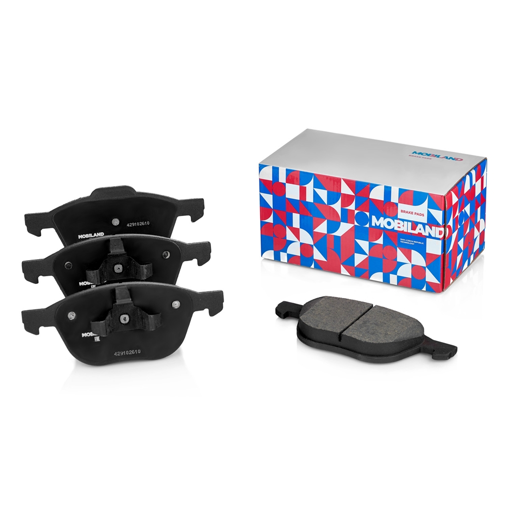 MOBILAND 429102610 Колодки тормозные дисковые передние (4 шт.) с п/шум. пласт. FORD FOCUS III, KUGA I, MAZDA 3 (BK) [бе