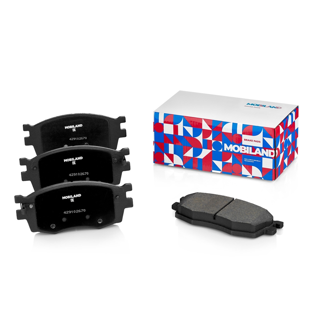 MOBILAND 429102670 Колодки тормозные дисковые передние (4 шт.) с п/шум. пласт. KIA RIO II (JB), HYUNDAI ACCENT III седа