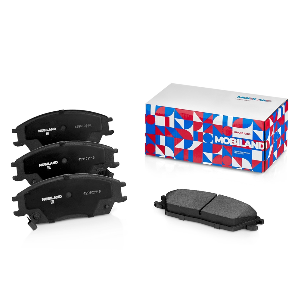 MOBILAND 429102910 Колодки тормозные дисковые передние (4 шт.) с п/шум. пласт. HYUNDAI GETZ (TB) [звук. датч.]