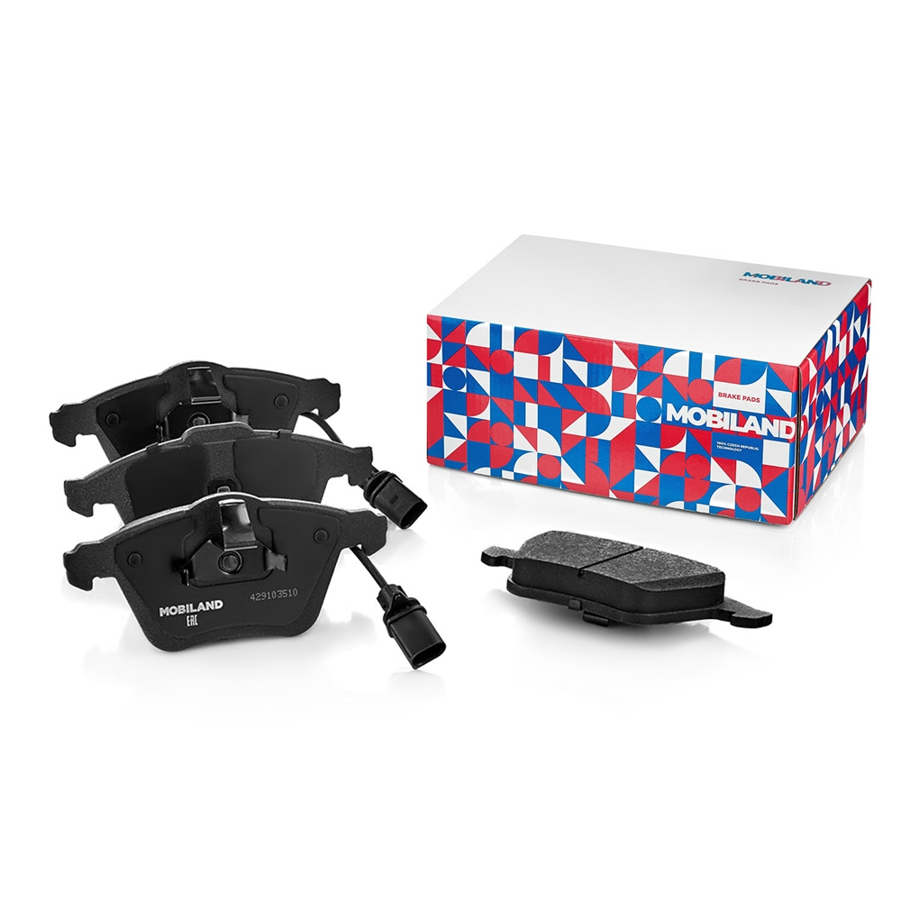 MOBILAND 429103510 Колодки тормозные дисковые передние (4 шт.) с п/шум. пласт. VW PASSAT B6 (3C2), GOLF V (1K1), GOLF V