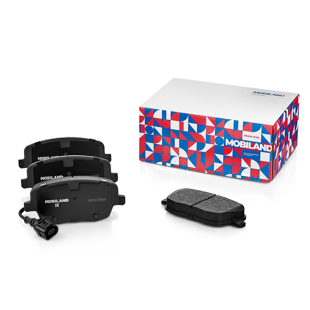 MOBILAND 429103550 Колодки тормозные дисковые передние (4 шт.) с п/шум. пласт. VW POLO (9N ), SKODA FABIA II (542) [эл.