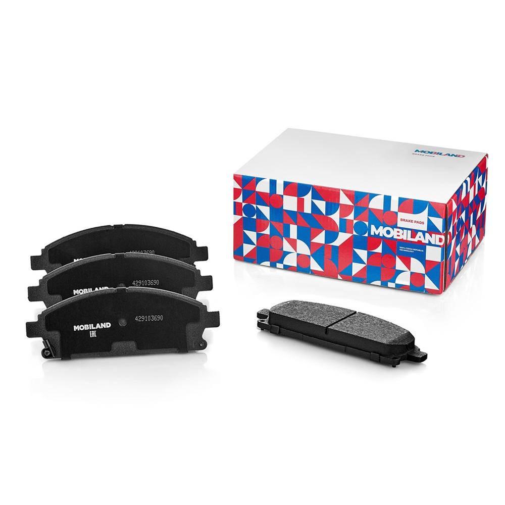 MOBILAND 429103690 Колодки тормозные дисковые передние (4 шт.) с п/шум. пласт. NISSAN X-TRAIL (T30) [звук. датч.]