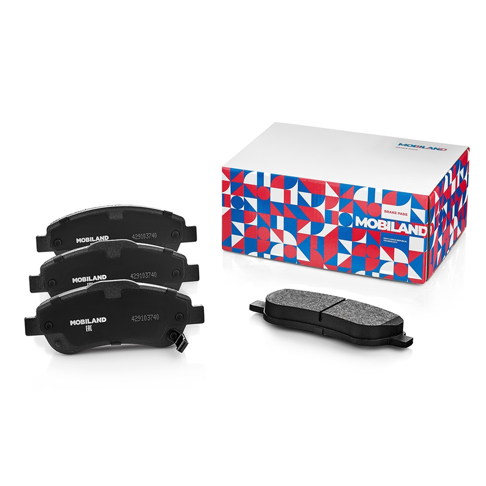 MOBILAND 429103740 Колодки тормозные дисковые передние (4 шт.) с п/шум. пласт. HONDA CR-V III (RE ), CR-V IV (RM ) [зву