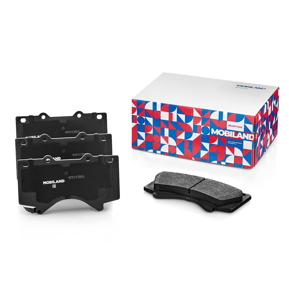 MOBILAND 429103800 Колодки тормозные дисковые передние (4 шт.) с п/шум. пласт. TOYOTA LAND CRUISER 200 ( J2 ) [звук. да