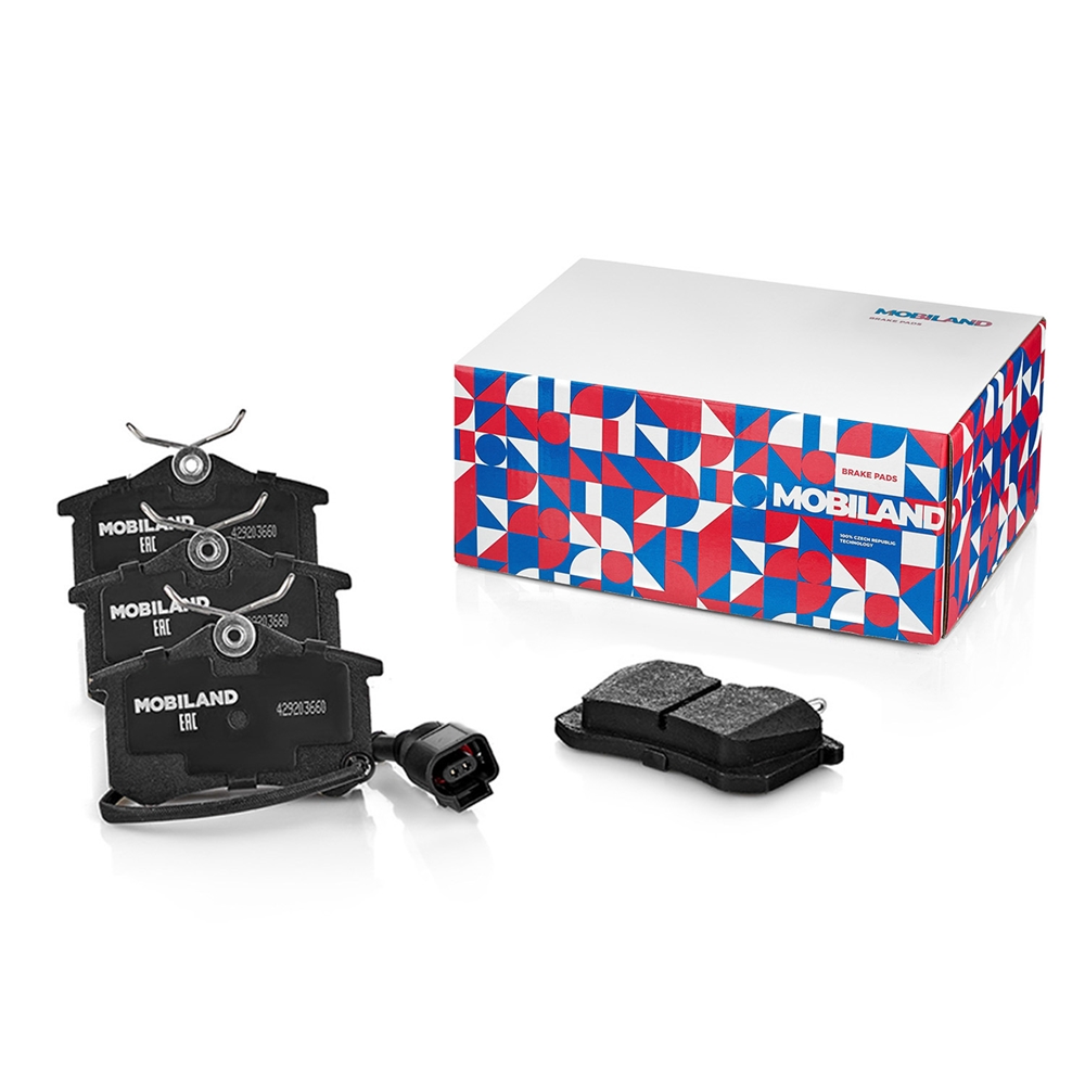MOBILAND 429203660 Колодки тормозные дисковые задние (4 шт.) с п/шум. пласт. VW POLO (9N ), [эл. датч.]