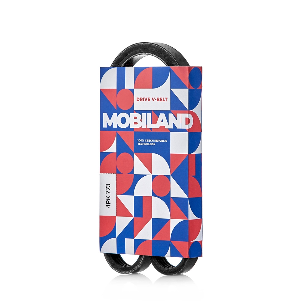 MOBILAND 501240773 Ремень 4PK773 (EPDM) HYUNDAI GETZ (TB), NISSAN TEANA II (J32), NISSAN (DFAC) TEANA (J31), TEANA (J32