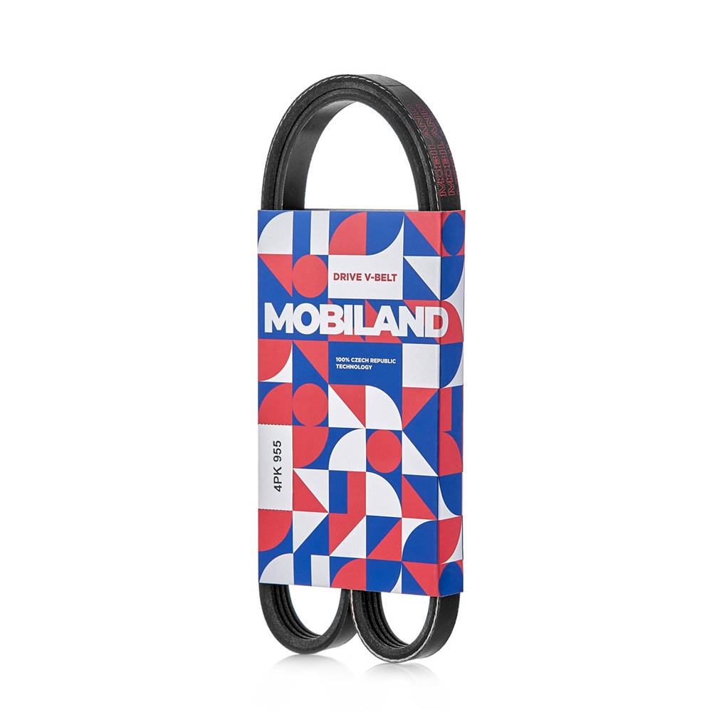 MOBILAND 501240955 Ремень 4PK955 (EPDM) DAEWOO MATIZ (M100, M150), MATIZ (M200, M250), MITSUBISHI PAJERO IV (V8 W, V9 W
