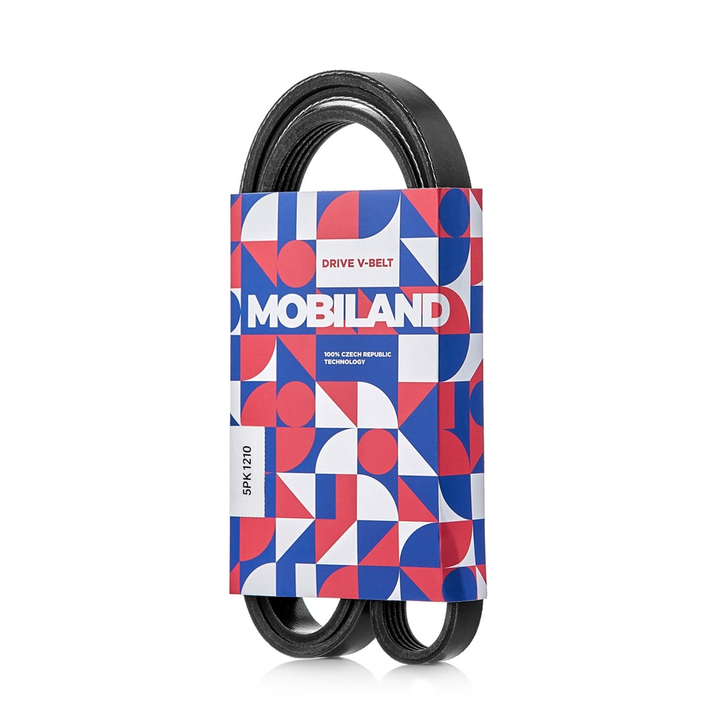 MOBILAND 501251210 Ремень 5PK1210 (EPDM) KIA RIO IV седан (SC, FB), HYUNDAI SOLARIS (RB), SOLARIS седан (HCR), KIA CEED