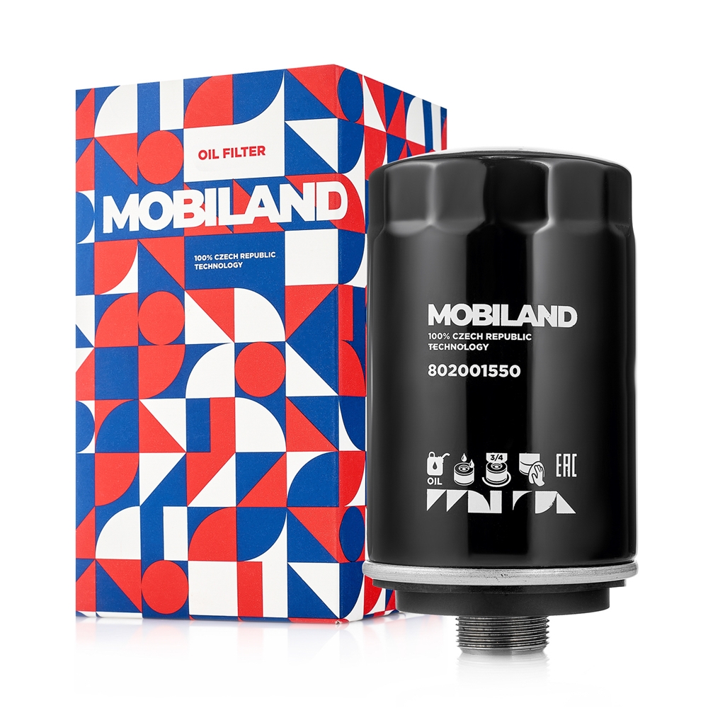 MOBILAND 802001550 Фильтр масляный SKODA OCTAVIA II (1Z3), YETI (5L), VW TIGUAN (5N ), JETTA IV (162, 163, AV3, AV2), A