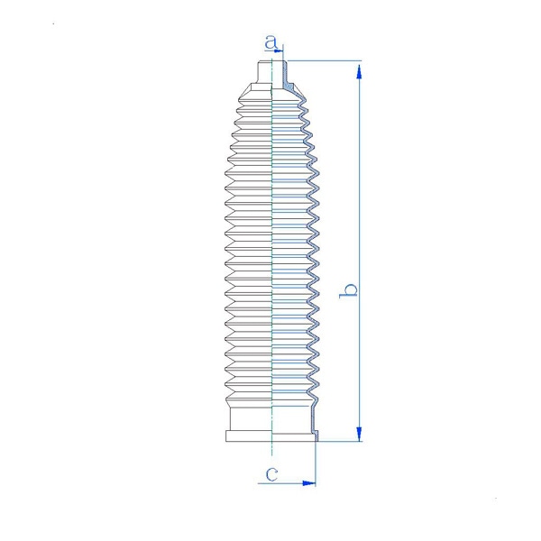 MOTORHERZ RDZ0044MG Пыльник рулевой рейки TERMOPLASTIC (15*206*54) VOLVO, FORD
