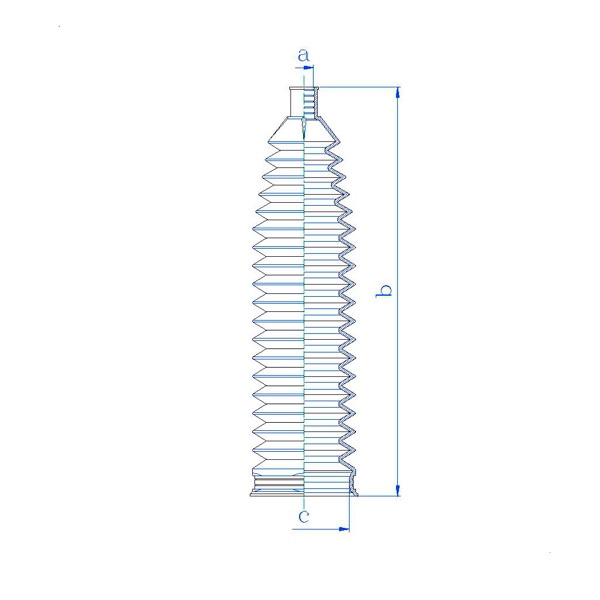 MOTORHERZ RDZ0054MG Пыльник рулевой рейки TERMOPLASTIC (14,5*211*53) OPEL