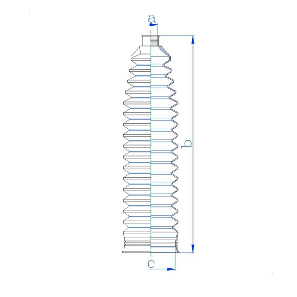 MOTORHERZ RDZ0420MG Пыльник рулевой рейки TERMOPLASTIC (13*200*52) (TRW) OPEL