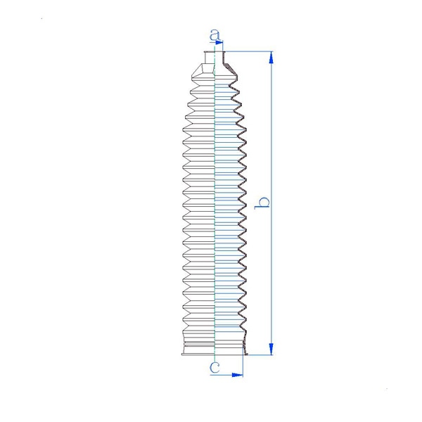 MOTORHERZ RDZ0449MG Пыльник рулевой рейки TERMOPLASTIC (12*195*50) OPEL