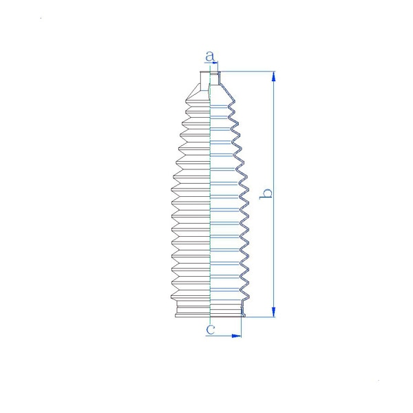 MOTORHERZ RDZ0471MG Пыльник рулевой рейки TERMOPLASTIC (15*188*49) TOYOTA