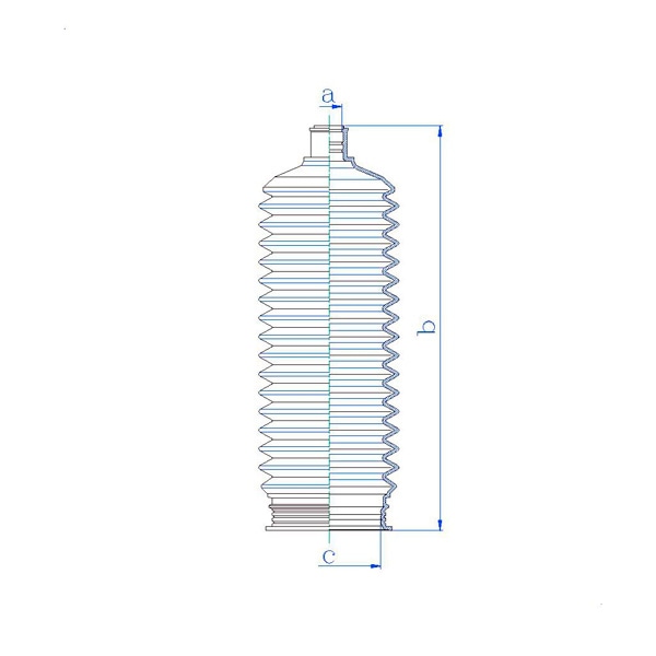 MOTORHERZ RDZ0510MG Пыльник рулевой рейки TERMOPLASTIC (15*177*48) CHEVROLET, HYUNDAI,KIA