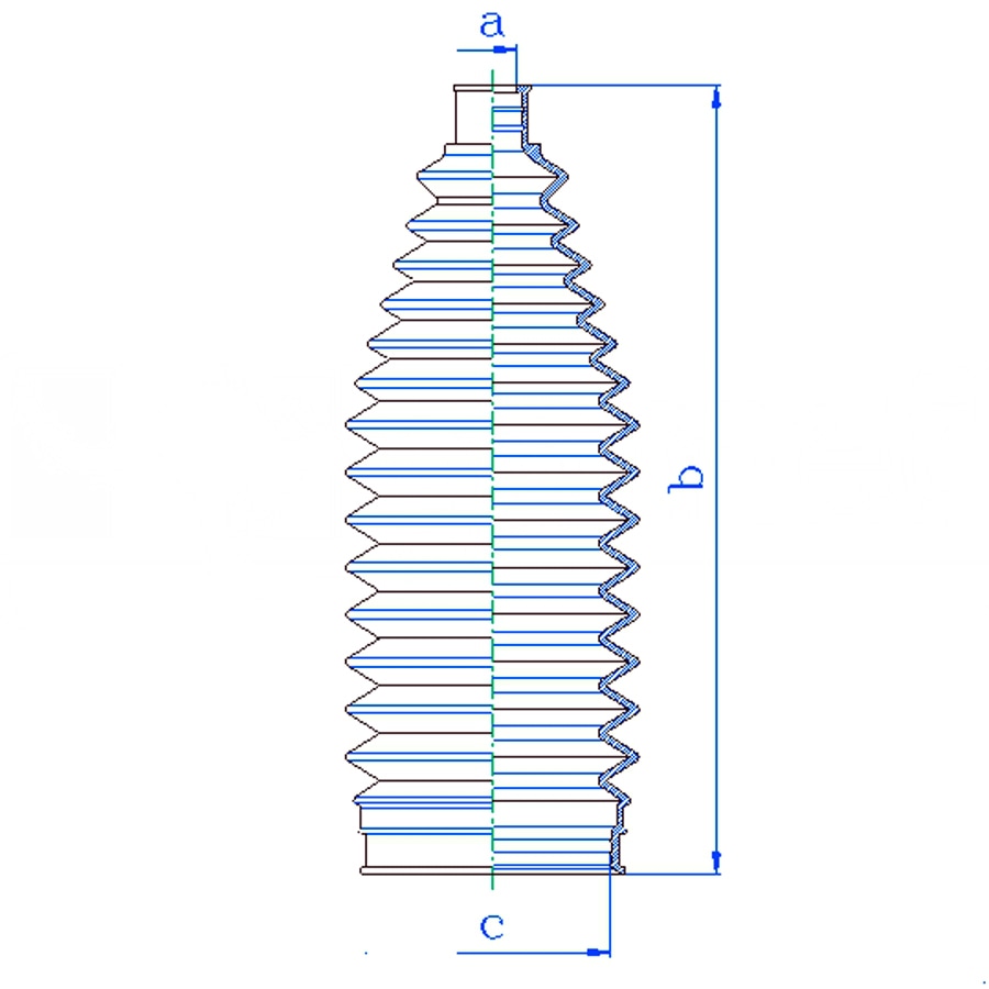 MOTORHERZ RDZ0560MG Пыльник рулевой рейки TERMOPLASTIC (14*166*51) MITSUBISHI