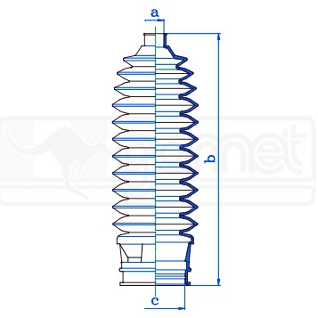 MOTORHERZ RDZ0593MG Пыльник рулевой рейки TERMOPLASTIC (14,5*168*45) SUBARU