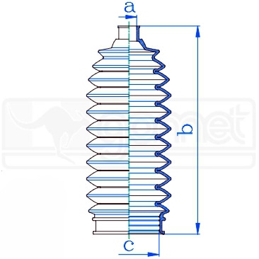 MOTORHERZ RDZ0594MG Пыльник рулевой рейки TERMOPLASTIC (14,5*143*45) SUBARU