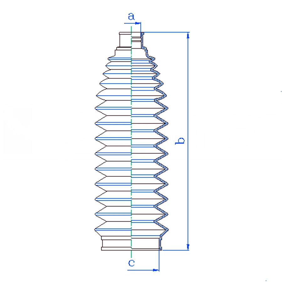 MOTORHERZ RDZ0613MG Пыльник рулевой рейки TERMOPLASTIC (15*188*47) NISSAN