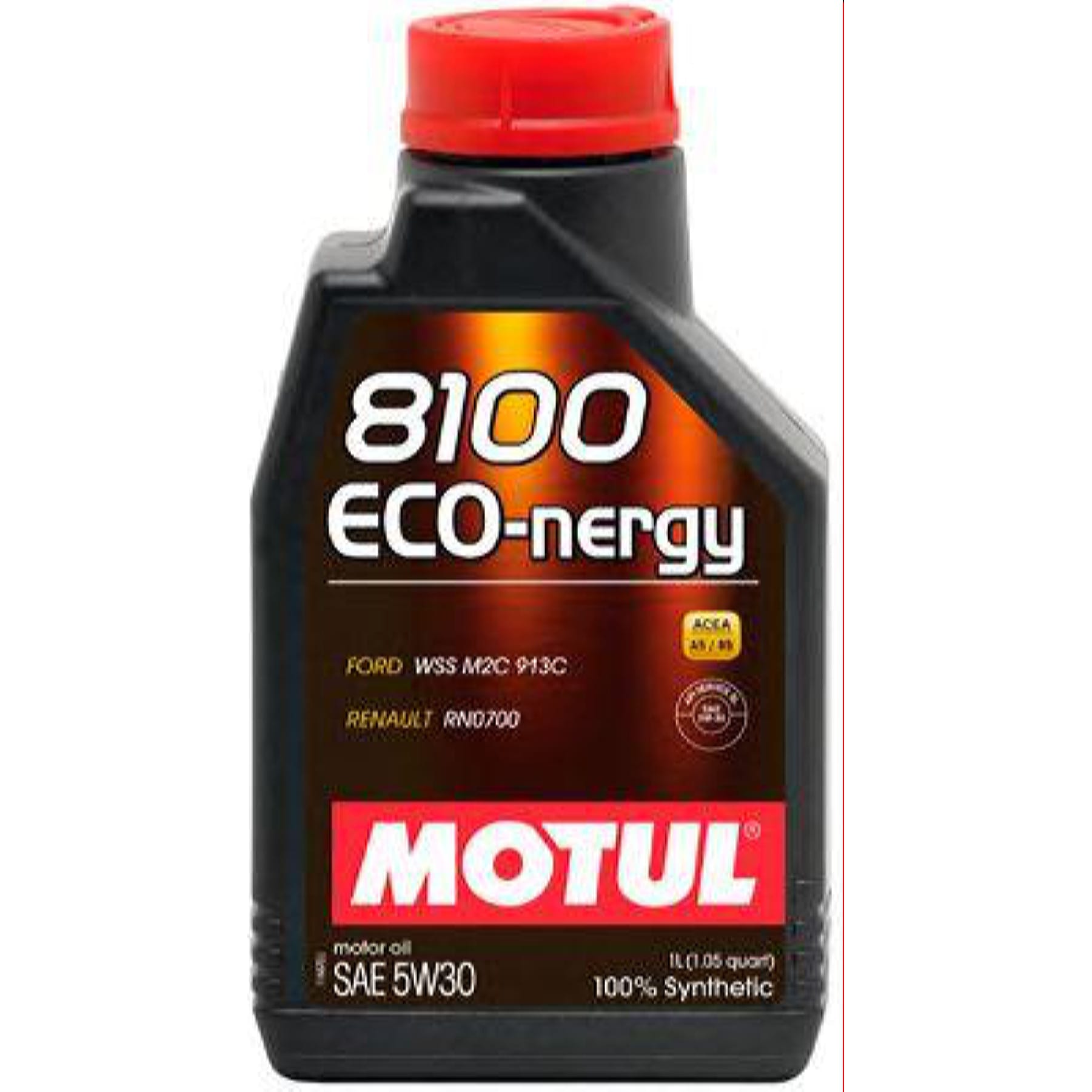 MOTUL 102782 Масло моторное 5W30 MOTUL 1л синтетика 8100 ECO-nergy FORD/Renault A5/B5