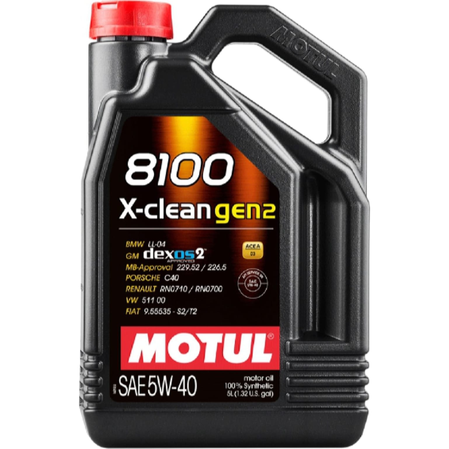 MOTUL 109761 Масло моторное 5W40 MOTUL 1л синтетика 8100 X-clean gen2 C3 BMW LL-04
