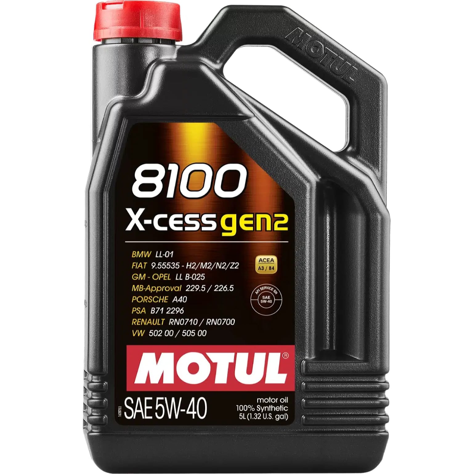 MOTUL 109776 Масло моторное Motul 8100 X-Cess 5W-40 5л.
