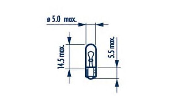 NARVA 17037 Лампа (10шт в упаковке) 12v 1.2w w1.2w