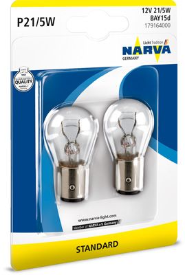 NARVA 179164000 Лампа p21/5w 12v 21/5w bay15d (компл.2шт.) купить в Самаре