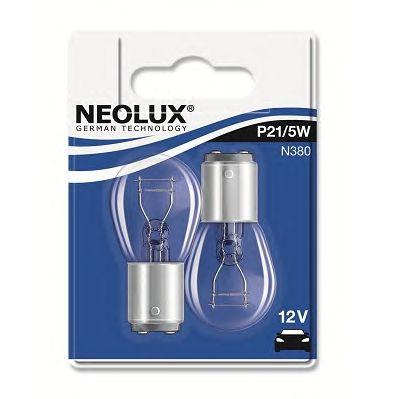 NEOLUX N38002B Лампа P21/5W 12V 21/5W BAY15d (блистер 2шт.)