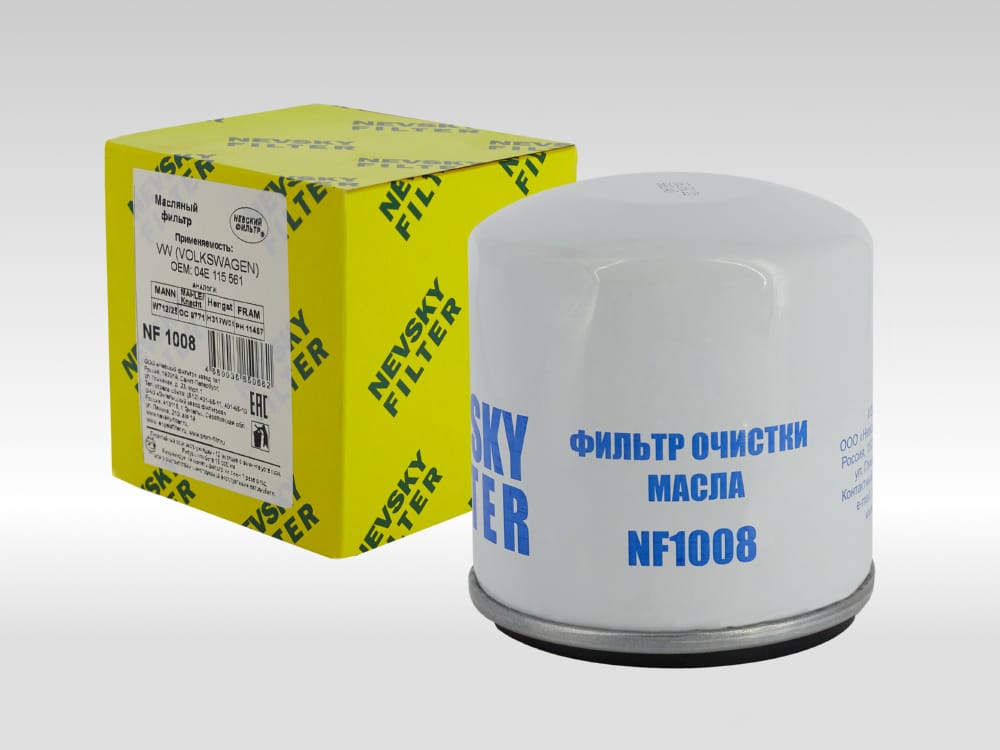 NEVSKY-FILTER NF1008 Фильтр масляный