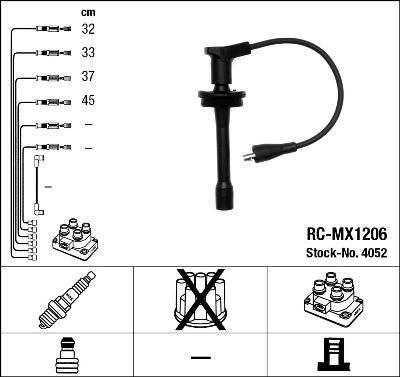 NGK-NTK 4052 Провода в/в ГАЗ RC-MX1206