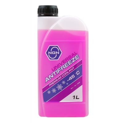 NGN V172485650 Антифриз, готовый раствор UNIVERSAL ANTIFREEZE G12++ -45 фиолетовый 1л