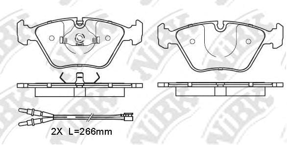 NIBK PN0012W Колодки тормозные дисковые
