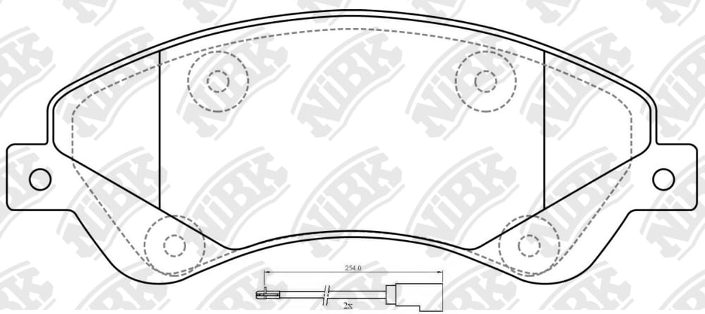 NIBK PN0505W Колодки торм.пер.