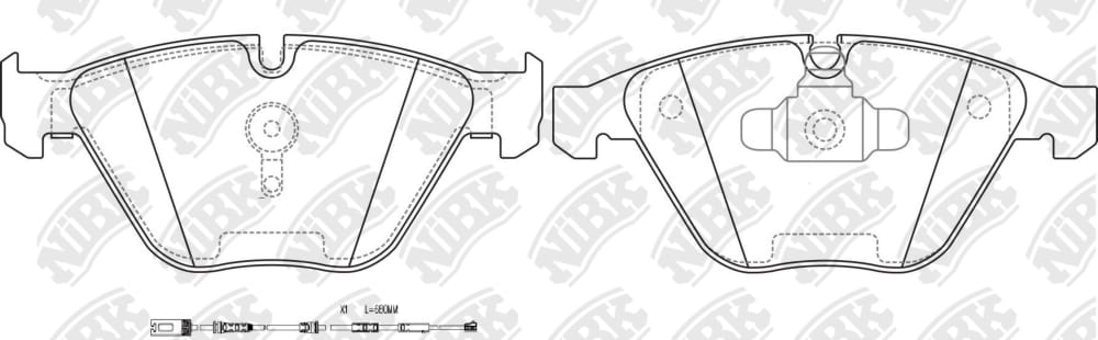 NIBK PN0518W Колодки торм.пер.