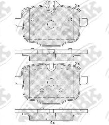 NIBK PN0547 Колодки тормозные BMW 5 F10/F11 3.0-4.4 10- задние