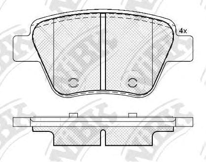 NIBK PN0550 Колодки тормозные дисковые зад