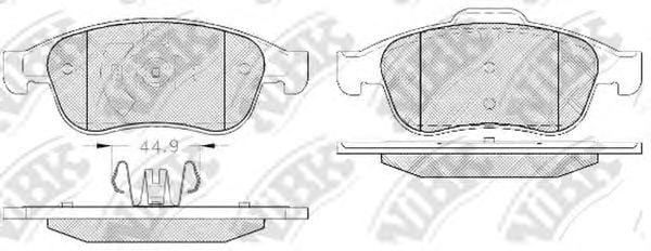 NIBK PN0551 Колодки торм. пер.