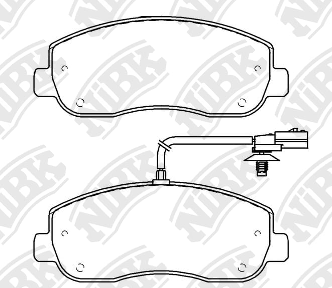 NIBK PN0639W Колодки тормозные дисковые с датчиком износа