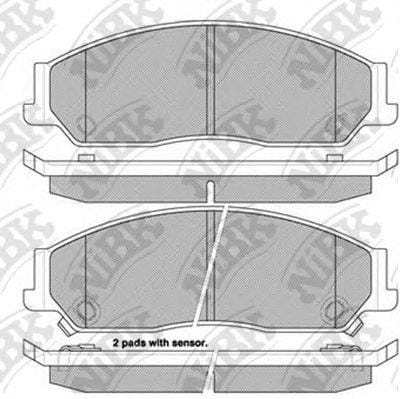 NIBK PN0828 Колодки тормозные дисковые перед